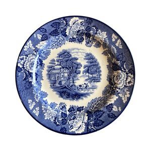 Wood & Sons Enoch Woods Ware English Scenery Blue 6” Bread Butter Saucer Flawed